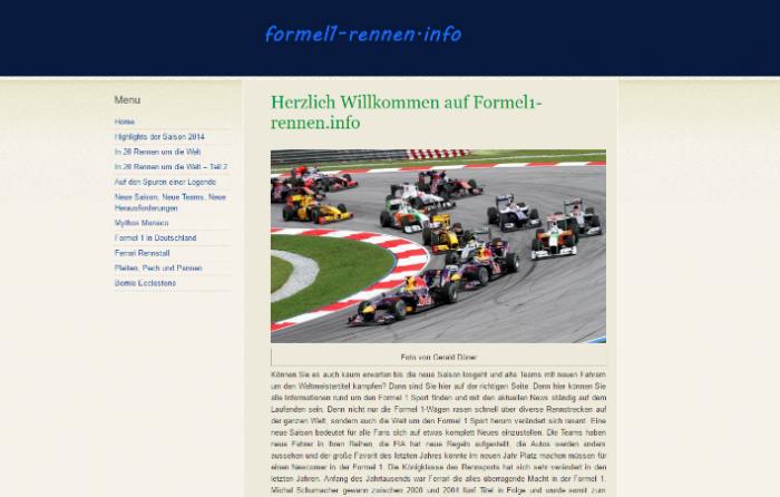 Formel rennen test