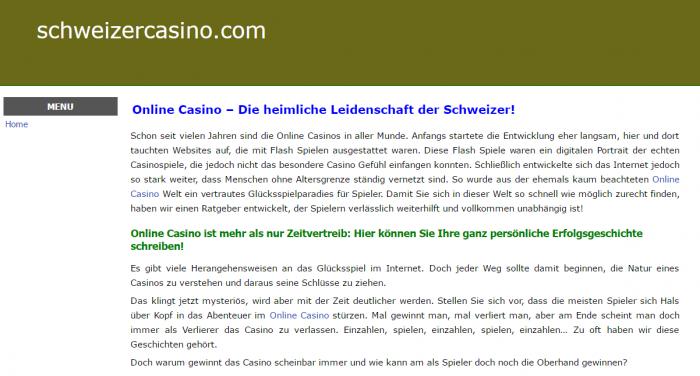 Schweizercasino review